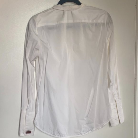 TER ET BANTINE White Ruffled Blouse - size 44 - Picture 4 of 4
